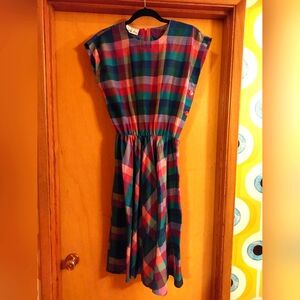 Vintage Plaid Dress